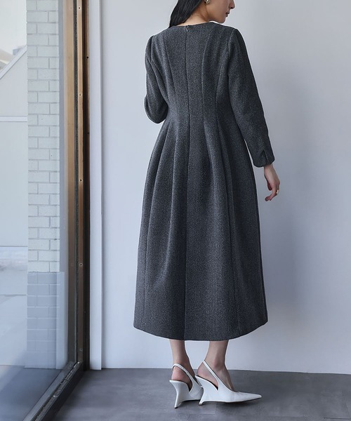ELFRANK（エルフランク）の「クルーネック コクーン フォーマル ワンピース（ワンピース・レディース・ブラック/グレー・M/L）」の15枚目の写真