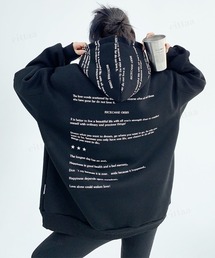Dalfwin（ダールフィン）の「韓国ファッション RICECAKE英字ロゴプリントフーディー（パーカー）」