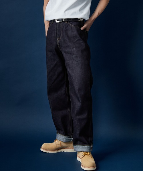 MOMOTARO JEANS モモタロウジーンズ デニム ジーンズ L 股部分に擦れ有り MOMOTARO JEANS⁄モモタロウ ジーンズ] 400 STANDARD WIDE 14.7OZ