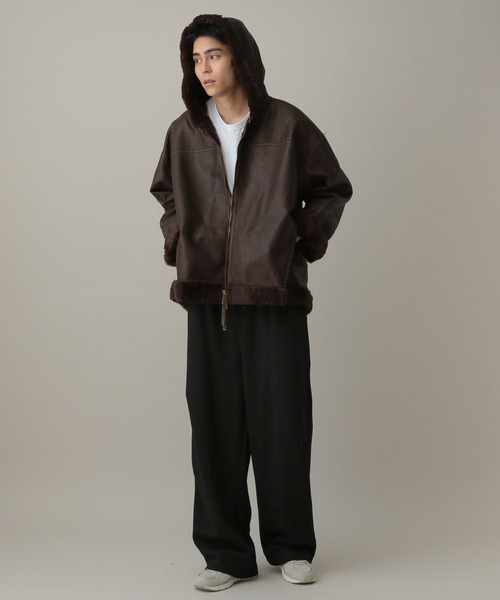 LAND MUSEUM（ランドミュージアム）の「LAND MUSEUM／バレルワイドスウェットパンツ（スウェットパンツ・メンズ・ブラック/グレー・MEDIUM/LARGE）」の3枚目の写真