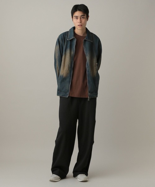 LAND MUSEUM（ランドミュージアム）の「LAND MUSEUM／バレルワイドスウェットパンツ（スウェットパンツ・メンズ・ブラック/グレー・MEDIUM/LARGE）」の5枚目の写真