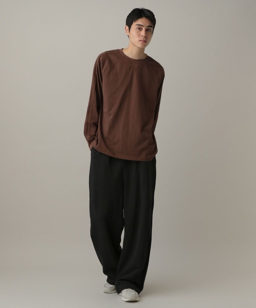 LAND MUSEUM（ランドミュージアム）の「LAND MUSEUM／バレルワイドスウェットパンツ（スウェットパンツ・メンズ・ブラック/グレー・MEDIUM/LARGE）」の6枚目の写真