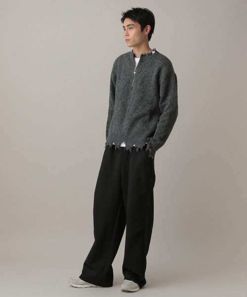 LAND MUSEUM（ランドミュージアム）の「LAND MUSEUM／バレルワイドスウェットパンツ（スウェットパンツ・メンズ・ブラック/グレー・MEDIUM/LARGE）」の8枚目の写真