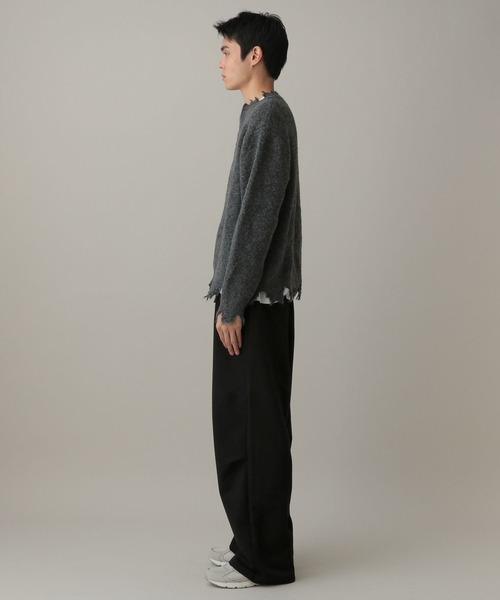 LAND MUSEUM（ランドミュージアム）の「LAND MUSEUM／バレルワイドスウェットパンツ（スウェットパンツ・メンズ・ブラック/グレー・MEDIUM/LARGE）」の14枚目の写真