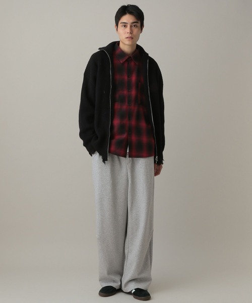 LAND MUSEUM（ランドミュージアム）の「LAND MUSEUM／バレルワイドスウェットパンツ（スウェットパンツ・メンズ・ブラック/グレー・MEDIUM/LARGE）」の17枚目の写真