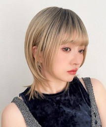 KYOETSU（キョウエツ）の「「 モードショートウルフ 」 ウィッグ 自然 ショート ボブ ウルフ フルウィッグ（ウィッグ）」