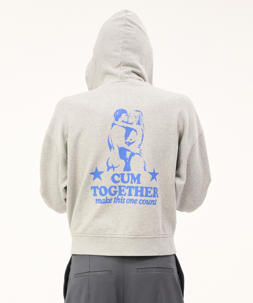 Carne Bollente(カルネボレンテ)の「Carne Bollente / カルネボレンテ Cum-munity Values(パーカー・レディース・グレー・SMALL)」の2枚目の写真