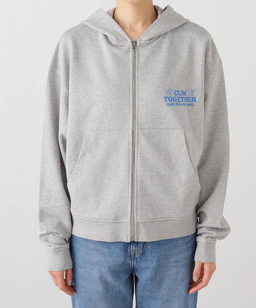 Carne Bollente(カルネボレンテ)の「Carne Bollente / カルネボレンテ Cum-munity Values(パーカー・レディース・グレー・SMALL)」の3枚目の写真