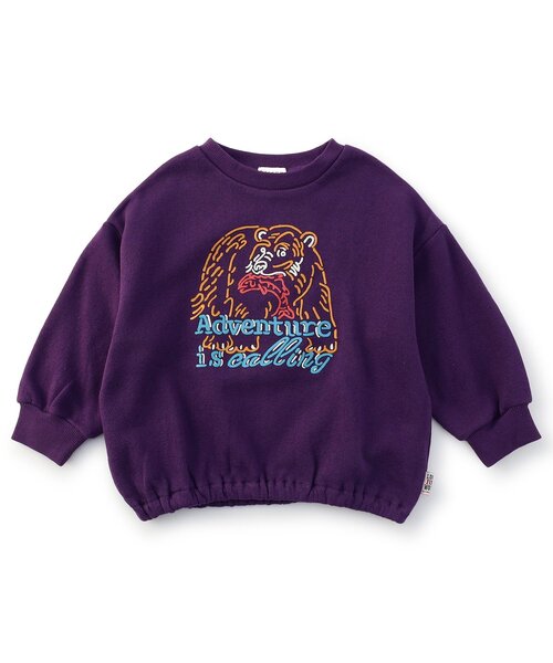 F.O.KIDS（エフオーキッズ）の「【ジュニア対応】NEON　ART　トレーナー（スウェット・キッズ・パープル/ライム/ブラック・110/100/90/80/140/130/120）」の2枚目の写真