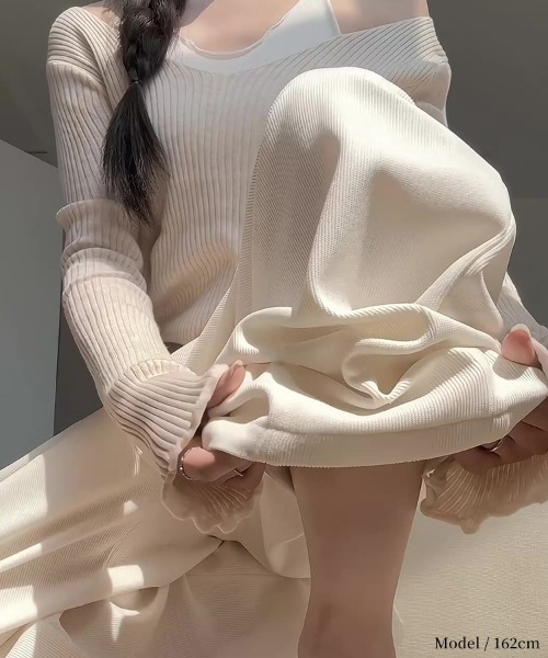 SEU(エスイーユー)の「ワイドスウェットパンツ 裏起毛ワイドパンツ 体型カバー オフィスカジュアル きれいめカジュアル レディース韓国(スウェットパンツ・レディース・ダークブラウン/ブラウン/アイボリー/ブラック・M/L)」の10枚目の写真
