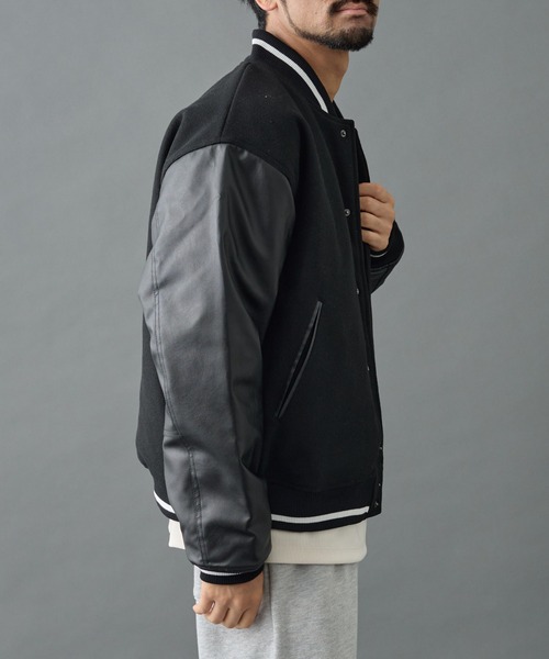 COLONY 2139(コロニートゥーワンスリーナイン)の「ジャージメルトンスタジャン(スタジャン・メンズ・ブラック系その他/ブラック・LARGE/MEDIUM)」の6枚目の写真