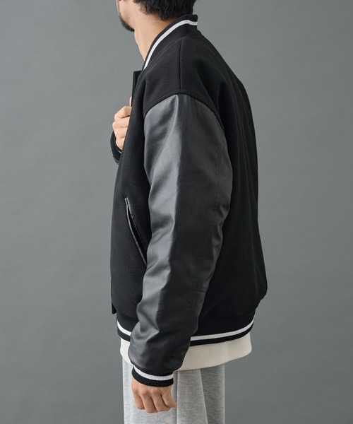 COLONY 2139(コロニートゥーワンスリーナイン)の「ジャージメルトンスタジャン(スタジャン・メンズ・ブラック系その他/ブラック・LARGE/MEDIUM)」の4枚目の写真