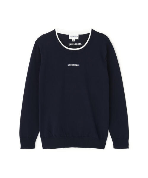 新品　ジャックバニー　ニット　セーター　クルーネック　ブラック　サイズ6 セール】【Jack Bunny!!】16Gクルーネックニットプルオーバー