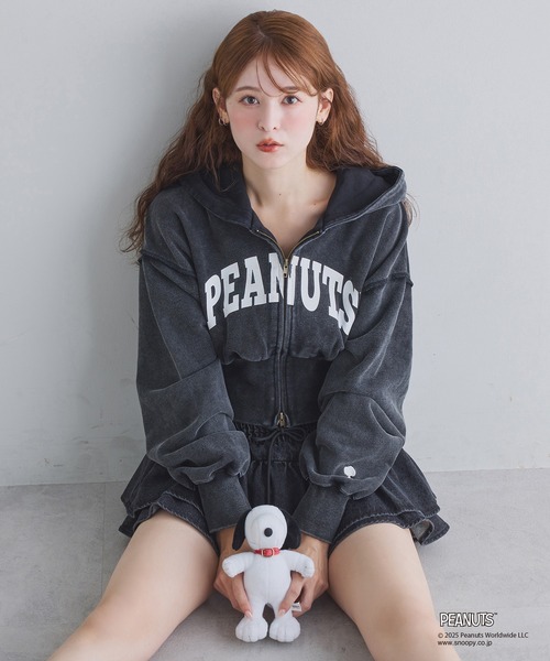 セール】【PEANUTSコラボ】セットアップ対応/スヌーピー刺繍入り