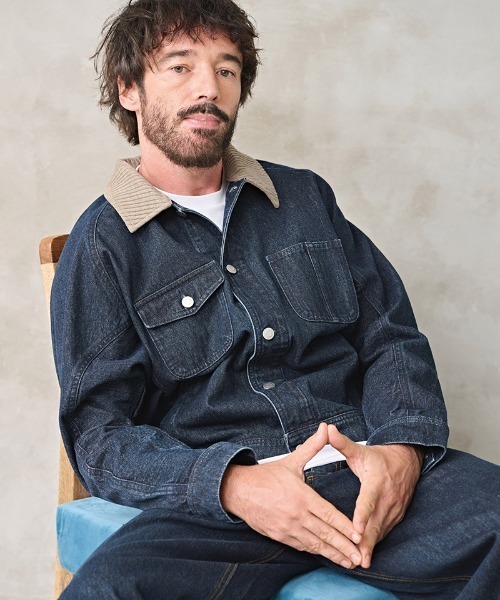 Kelen(ケレン)の「mj11183- WALDO DOLMAN SLEEVE DENIM デニムジャケット(KLM26HJK1120)(デニムジャケット・メンズ・インディゴブルー/ワンウォッシュ・38/40/42)」の2枚目の写真