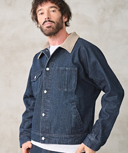 Kelen(ケレン)の「mj11183- WALDO DOLMAN SLEEVE DENIM デニムジャケット(KLM26HJK1120)(デニムジャケット・メンズ・インディゴブルー/ワンウォッシュ・38/40/42)」の3枚目の写真