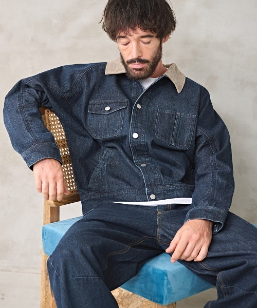 Kelen(ケレン)の「mj11183- WALDO DOLMAN SLEEVE DENIM デニムジャケット(KLM26HJK1120)(デニムジャケット・メンズ・インディゴブルー/ワンウォッシュ・38/40/42)」の6枚目の写真