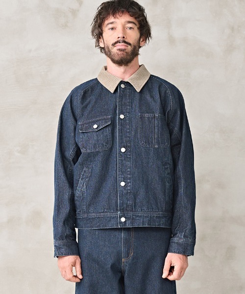 Kelen(ケレン)の「mj11183- WALDO DOLMAN SLEEVE DENIM デニムジャケット(KLM26HJK1120)(デニムジャケット・メンズ・インディゴブルー/ワンウォッシュ・38/40/42)」の7枚目の写真