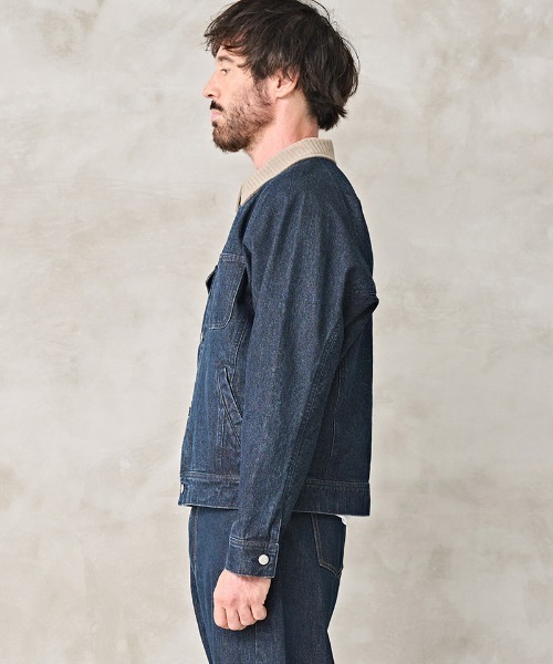 Kelen(ケレン)の「mj11183- WALDO DOLMAN SLEEVE DENIM デニムジャケット(KLM26HJK1120)(デニムジャケット・メンズ・インディゴブルー/ワンウォッシュ・38/40/42)」の8枚目の写真