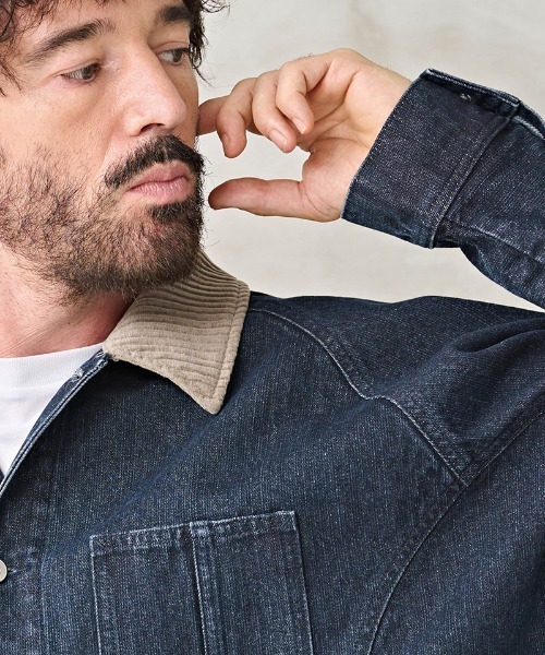 Kelen(ケレン)の「mj11183- WALDO DOLMAN SLEEVE DENIM デニムジャケット(KLM26HJK1120)(デニムジャケット・メンズ・インディゴブルー/ワンウォッシュ・38/40/42)」の10枚目の写真