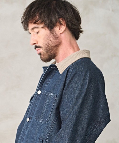 Kelen(ケレン)の「mj11183- WALDO DOLMAN SLEEVE DENIM デニムジャケット(KLM26HJK1120)(デニムジャケット・メンズ・インディゴブルー/ワンウォッシュ・38/40/42)」の12枚目の写真