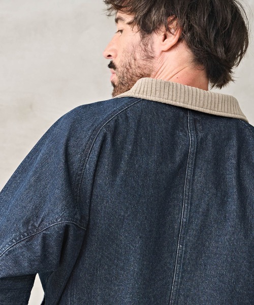 Kelen(ケレン)の「mj11183- WALDO DOLMAN SLEEVE DENIM デニムジャケット(KLM26HJK1120)(デニムジャケット・メンズ・インディゴブルー/ワンウォッシュ・38/40/42)」の13枚目の写真