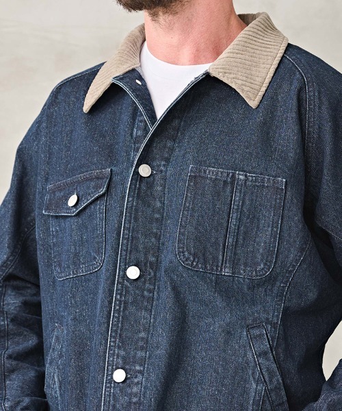 Kelen(ケレン)の「mj11183- WALDO DOLMAN SLEEVE DENIM デニムジャケット(KLM26HJK1120)(デニムジャケット・メンズ・インディゴブルー/ワンウォッシュ・38/40/42)」の14枚目の写真