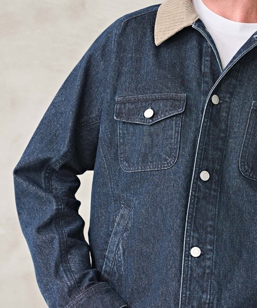 Kelen(ケレン)の「mj11183- WALDO DOLMAN SLEEVE DENIM デニムジャケット(KLM26HJK1120)(デニムジャケット・メンズ・インディゴブルー/ワンウォッシュ・38/40/42)」の15枚目の写真