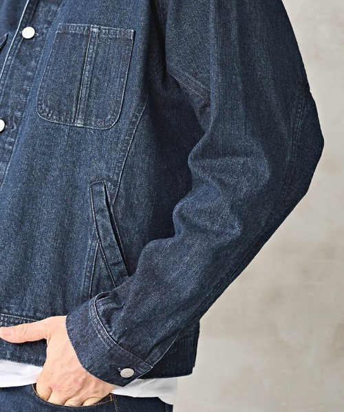 Kelen(ケレン)の「mj11183- WALDO DOLMAN SLEEVE DENIM デニムジャケット(KLM26HJK1120)(デニムジャケット・メンズ・インディゴブルー/ワンウォッシュ・38/40/42)」の16枚目の写真