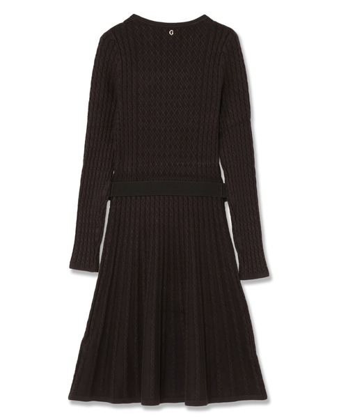 Guess（ゲス）の「Long Sleeves Crew Neck Cable Belted Hana Dress ワンピース  （ワンピース・レディース・ブラウン・SMALL/X-SMALL/MEDIUM/LARGE）」の6枚目の写真