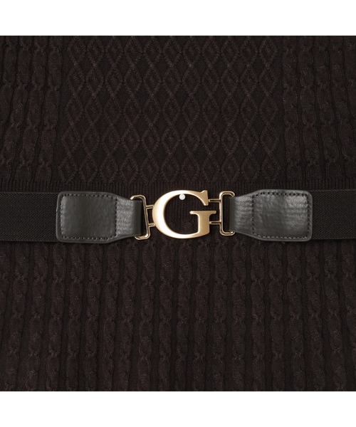 Guess（ゲス）の「Long Sleeves Crew Neck Cable Belted Hana Dress ワンピース  （ワンピース・レディース・ブラウン・SMALL/X-SMALL/MEDIUM/LARGE）」の9枚目の写真