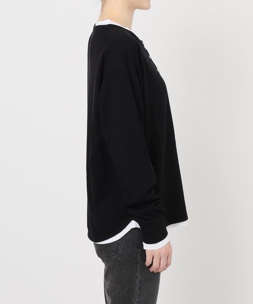 追加》［2枚セット］3WAYレイヤードヘンリープルオーバー（ニット