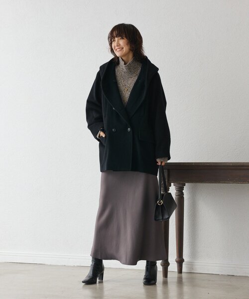 顔周り華やか】ビーバーフーディコート（その他アウター）｜RIVE