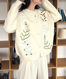 カーディガン/ボレロ（ホワイト/白色系・刺繍）ファッション通販