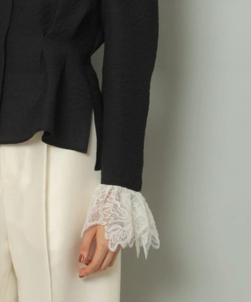 CADUNE（カデュネ）の「袖レースパフブラウス（シャツ/ブラウス・レディース・ホワイト/ブラック・36/38）」の7枚目の写真
