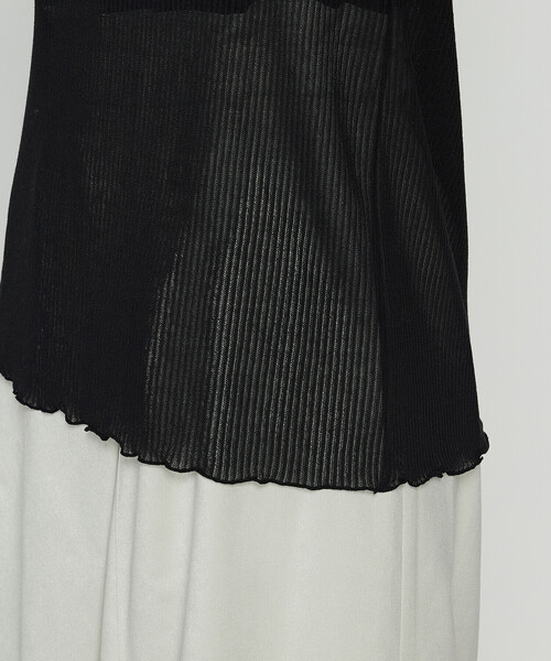 Gabardine K.T(ギャバジンケーティー)の「シアーテレコ スキントップス(Tシャツ/カットソー・レディース・オフホワイト/グレー/ブラック・9号)」の11枚目の写真