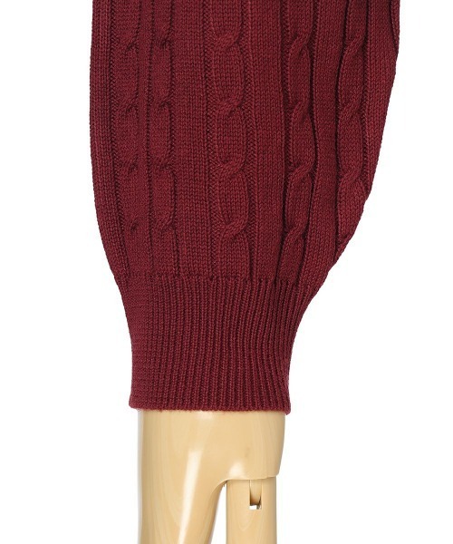 an another angelus（アンアナザーアンジェラス）の「エンブレム釦配色ラインニットポロ/fint フィント（ニット/セーター・レディース・ボルドー/ブラック・FREE）」の12枚目の写真