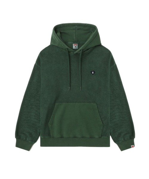 A BATHING APE(アベイシングエイプ)の「HOODED SWEAT SHIRT #2(パーカー・レディース・ブラック/オリーブ・FREE)」の1枚目の写真