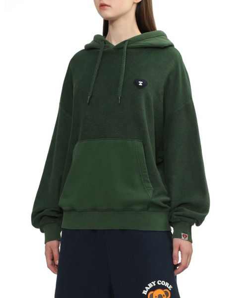 A BATHING APE(アベイシングエイプ)の「HOODED SWEAT SHIRT #2(パーカー・レディース・ブラック/オリーブ・FREE)」の6枚目の写真