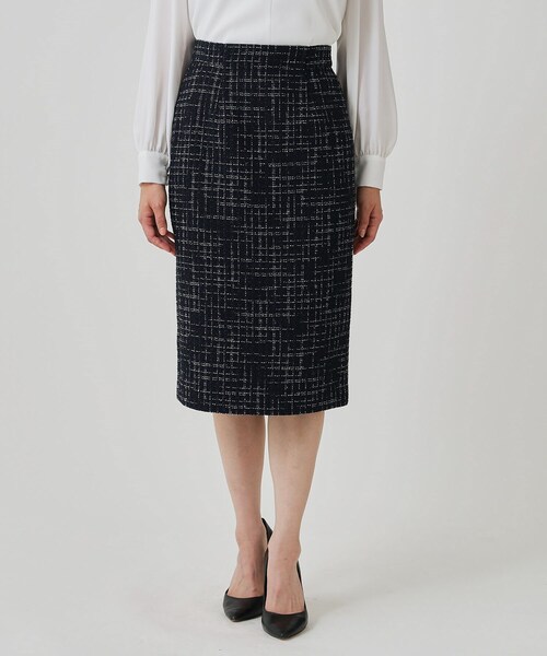 COUP DE CHANCE（クードシャンス）の「【日本製】ツイードタイトスカート（スカート・レディース・ネイビー系3/ホワイト系4・40/38/36/34）」の11枚目の写真