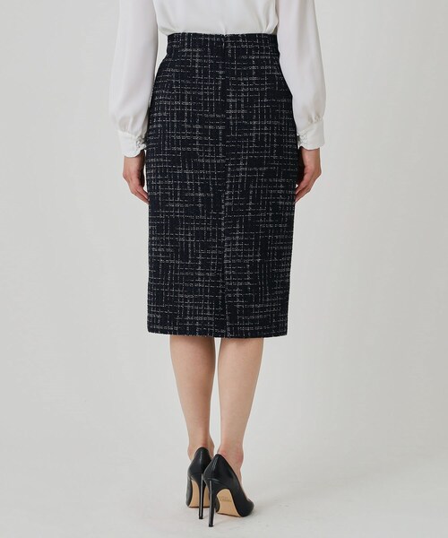 COUP DE CHANCE（クードシャンス）の「【日本製】ツイードタイトスカート（スカート・レディース・ネイビー系3/ホワイト系4・40/38/36/34）」の13枚目の写真