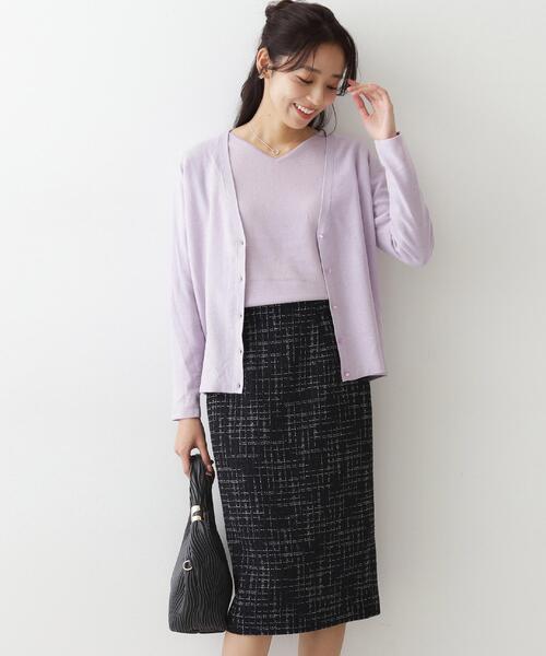 COUP DE CHANCE（クードシャンス）の「【日本製】ツイードタイトスカート（スカート・レディース・ネイビー系3/ホワイト系4・40/38/36/34）」の18枚目の写真