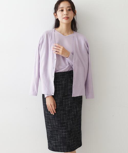 COUP DE CHANCE（クードシャンス）の「【日本製】ツイードタイトスカート（スカート・レディース・ネイビー系3/ホワイト系4・40/38/36/34）」の20枚目の写真