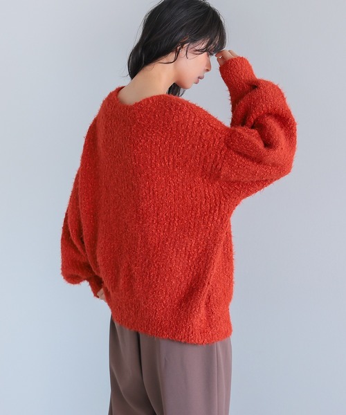 itto...(イット)の「シャギーニットカーディガン(ニット/セーター・レディース・レッド/グレイッシュベージュ/キナリ/ネイビー/グリーン・M)」の17枚目の写真