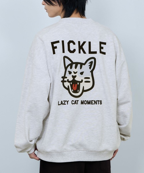 NAVY（ネイビー）の「ＮAVY アニマルフェイス裏毛トレーナー（スウェット・メンズ・ネイビー/ライトグレー系1/ブラック/ライトグレー系2・M/XL/L）」の3枚目の写真