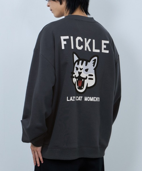 NAVY（ネイビー）の「ＮAVY アニマルフェイス裏毛トレーナー（スウェット・メンズ・ネイビー/ライトグレー系1/ブラック/ライトグレー系2・M/XL/L）」の4枚目の写真