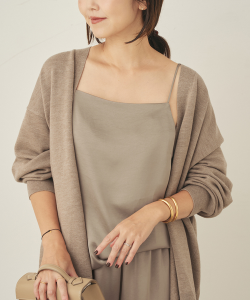 plage（プラージュ）の「double satin キャミソール（キャミソール・レディース・アイボリー/モカ・FREE）」の12枚目の写真