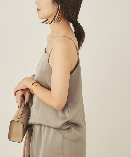 plage（プラージュ）の「double satin キャミソール（キャミソール・レディース・アイボリー/モカ・FREE）」の15枚目の写真