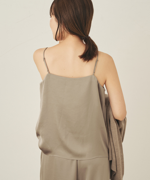 plage（プラージュ）の「double satin キャミソール（キャミソール・レディース・アイボリー/モカ・FREE）」の16枚目の写真