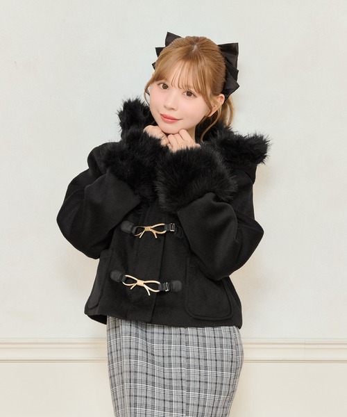 apres jour（アプレジュール）の「ショートダッフルコート（ダッフルコート・レディース・アイボリー/ブラック/ブラック系その他・フリー/X-LARGE）」の11枚目の写真